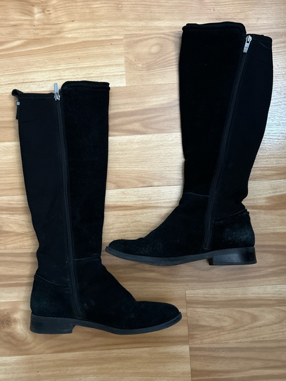 Marc Fisher Shiane Black Suede Leather Tall Shaft Boots Size 8